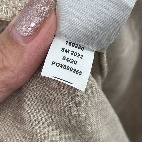 CARBON38 Womens Tan Linen Wide Leg Pants Size XS - Picture 10 of 13